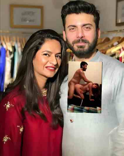 Pakistani actor Fawad Khan with co-actress