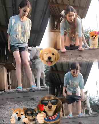 Dog lover girl
